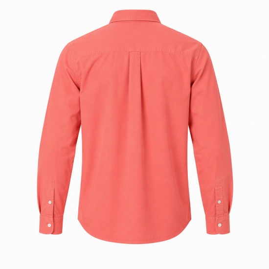 Crew Clothing Company Men's Coral Long Sleeve Button-Up Shirt XL