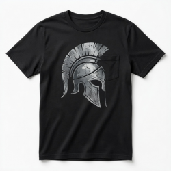 Spartan Helmet T Shirt Pocket Gym Clothing Bodybuilding Training Workout MMA Top