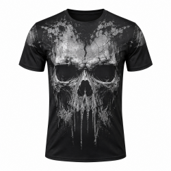 Skull T Shirt Gym Clothing Bodybuilding Training Workout Exercise Boxing MMA Top