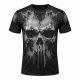 Skull T Shirt Gym Clothing Bodybuilding Training Workout Exercise Boxing MMA Top
