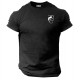 Wolf T Shirt Pocket Gym Clothing Bodybuilding Training Workout Exercise MMA Top