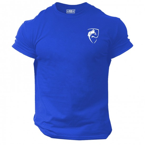 Wolf T Shirt Pocket Gym Clothing Bodybuilding Training Workout Exercise MMA Top