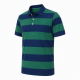 MENS CREW CLOTHING BLUE & GREEN POLO SHIRT COTTON SIZE L *NEW*