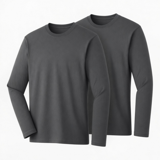 Pair Of Men's Crew Clothing Classic Crew Neck Long Sleeve T Shirts L