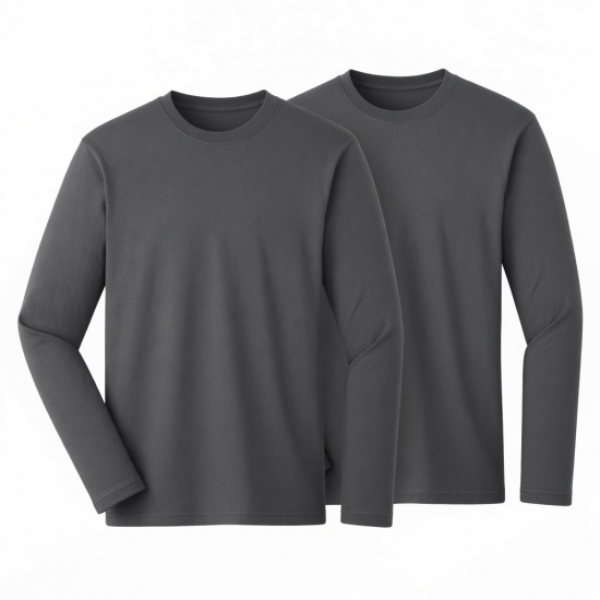 Pair Of Men's Crew Clothing Classic Crew Neck Long Sleeve T Shirts L