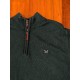 Crew Clothing Company Men's Quarter Zip Jumper Dark Green, Size XXL 2XL