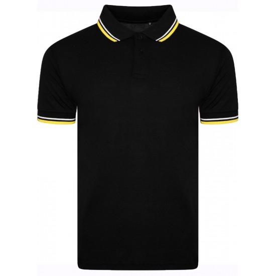 Mens Polo Shirt Short Sleeve Plain Casual Work Wear Uniform Pique Golf Tee Tops