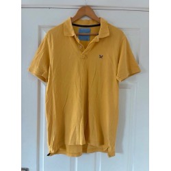 Mens Yellow Crew Clothing Polo Shirt
