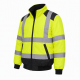 Mens Hi Vis 300D Oxford Padded Bomber Jacket Thermal RIS Rail Safety Workwear
