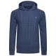 Crew Clothing Co New Mens Hoodie Cable Knit Pullover Hoody Warm Thick Hooded Top