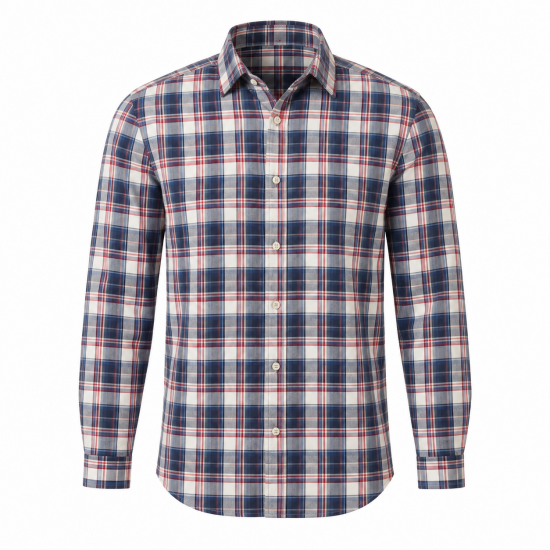 Crew Clothing Co. Men's MEDIUM Check Long Sleeve Cotton Shirt