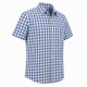 Crew Clothing Co. Blue White Check Button-Up Shirt Short Sleeve L