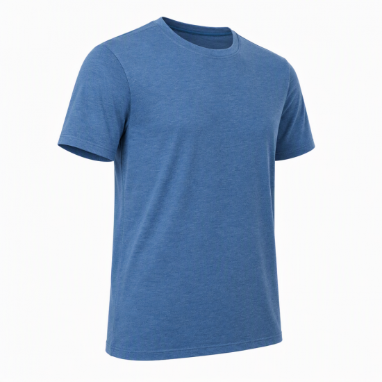 BAM Bamboo Clothing Crew Neck Blue T-Shirt Size L Large Sustainable Activewear