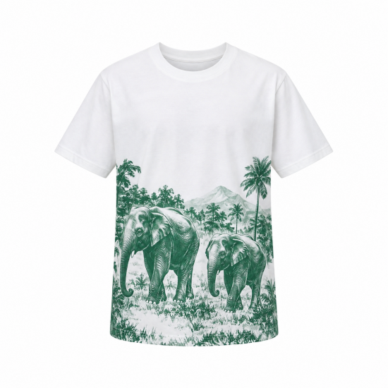 Beer Chang T-shirt L White Green Thai Vintage Streetwear Retro warm Clothing