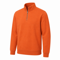 CREW CLOTHING MEN'S HALF ZIP SWEATSHIRT IN ORANGE - SIZE L- BNWT STILL SEALED