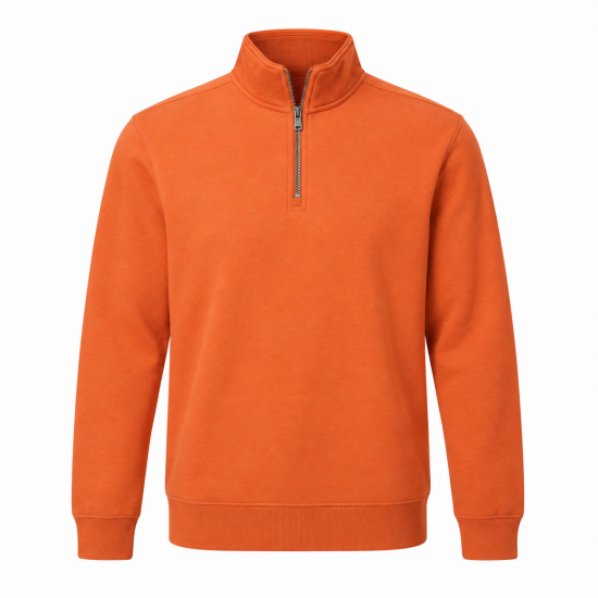 CREW CLOTHING MEN'S HALF ZIP SWEATSHIRT IN ORANGE - SIZE L- BNWT STILL SEALED