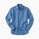 Crew Clothing Blue Linen Relaxed Fit Long Sleeve Shirt Size M