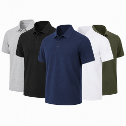 5 PACK Unisex Men's Classic Poloshirt Plain Short Sleeve Work Wear Polo