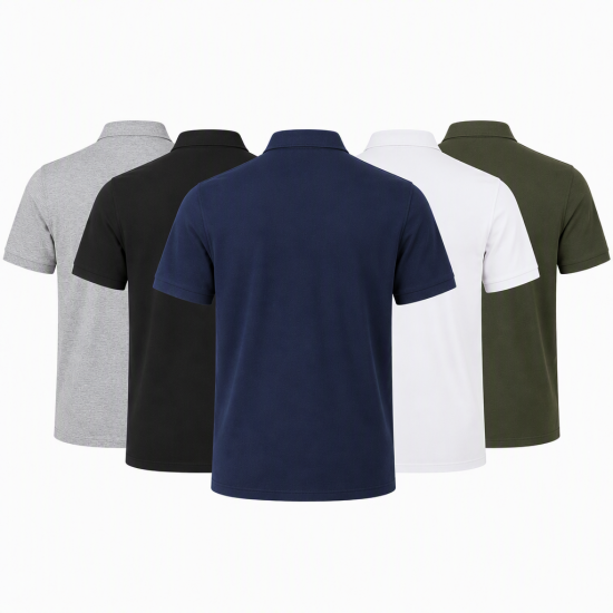 5 PACK Unisex Men's Classic Poloshirt Plain Short Sleeve Work Wear Polo