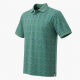 Genetic Apparel Men's Polo Shirt S Green/Blue Geometric Short Sleeve Cotton