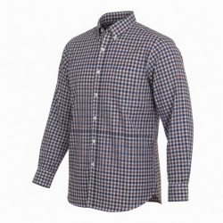 Mens Game Tattersall One Pocket Casual Long Sleeve Collared Check Shirt