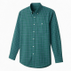 Crew Clothing Men's Cotton Poplin Check Button-Down Shirt Green/Blue XL